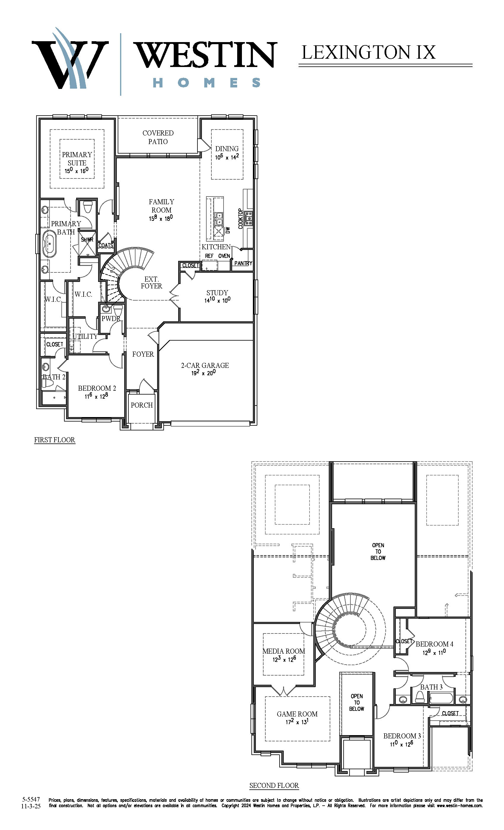 The Lexington IX Floor Plan by Westin Homes