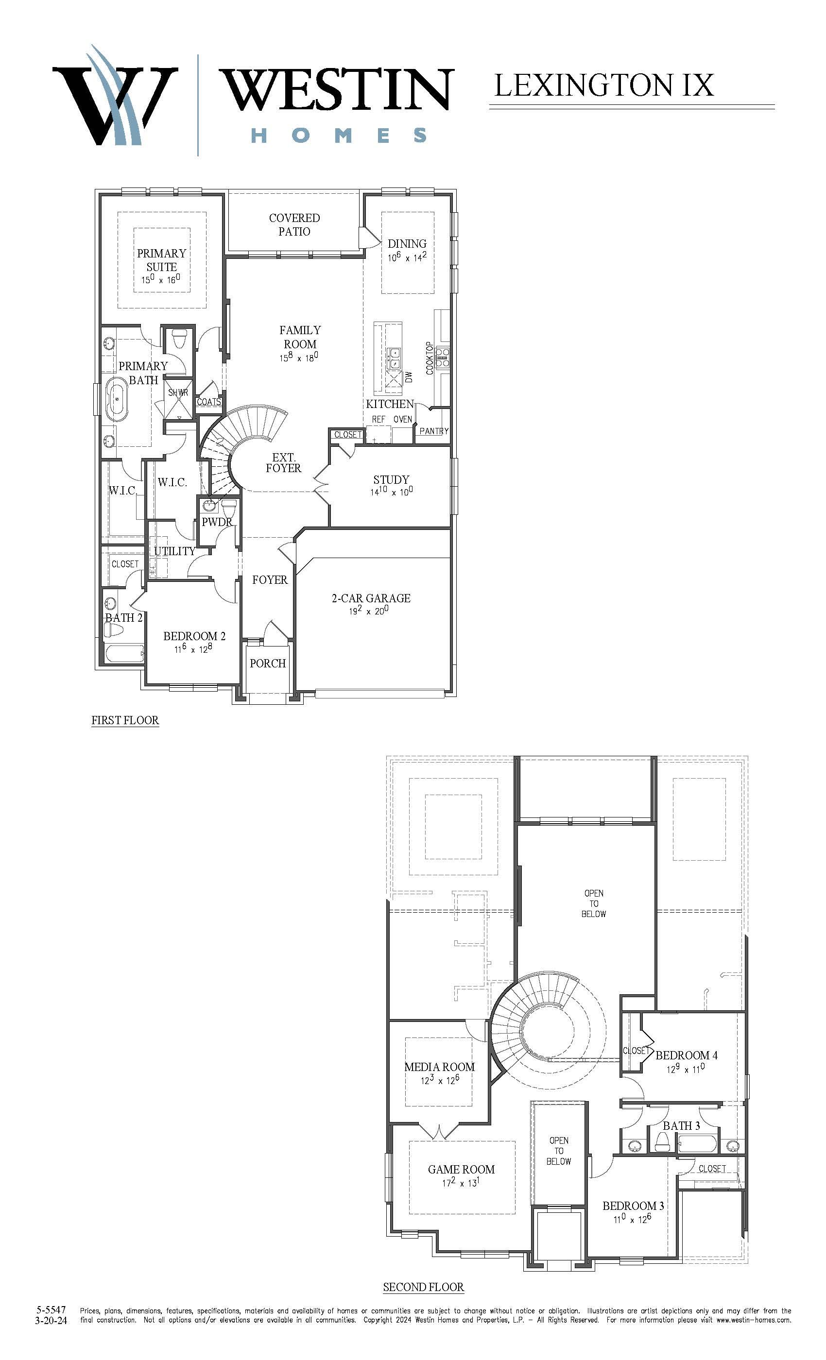 The Lexington IX Floor Plan by Westin Homes