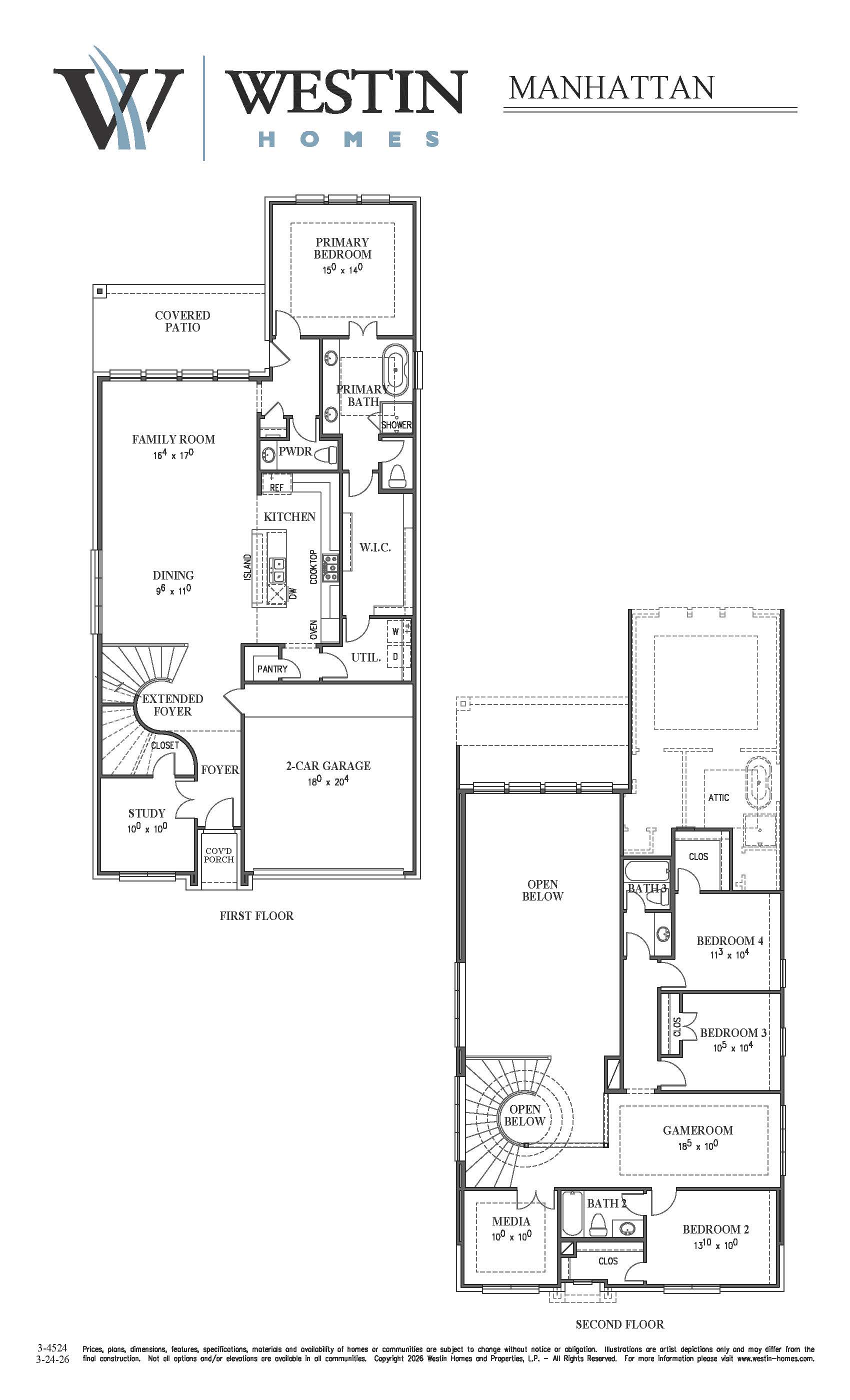 The Manhattan Floor Plan by Westin Homes
