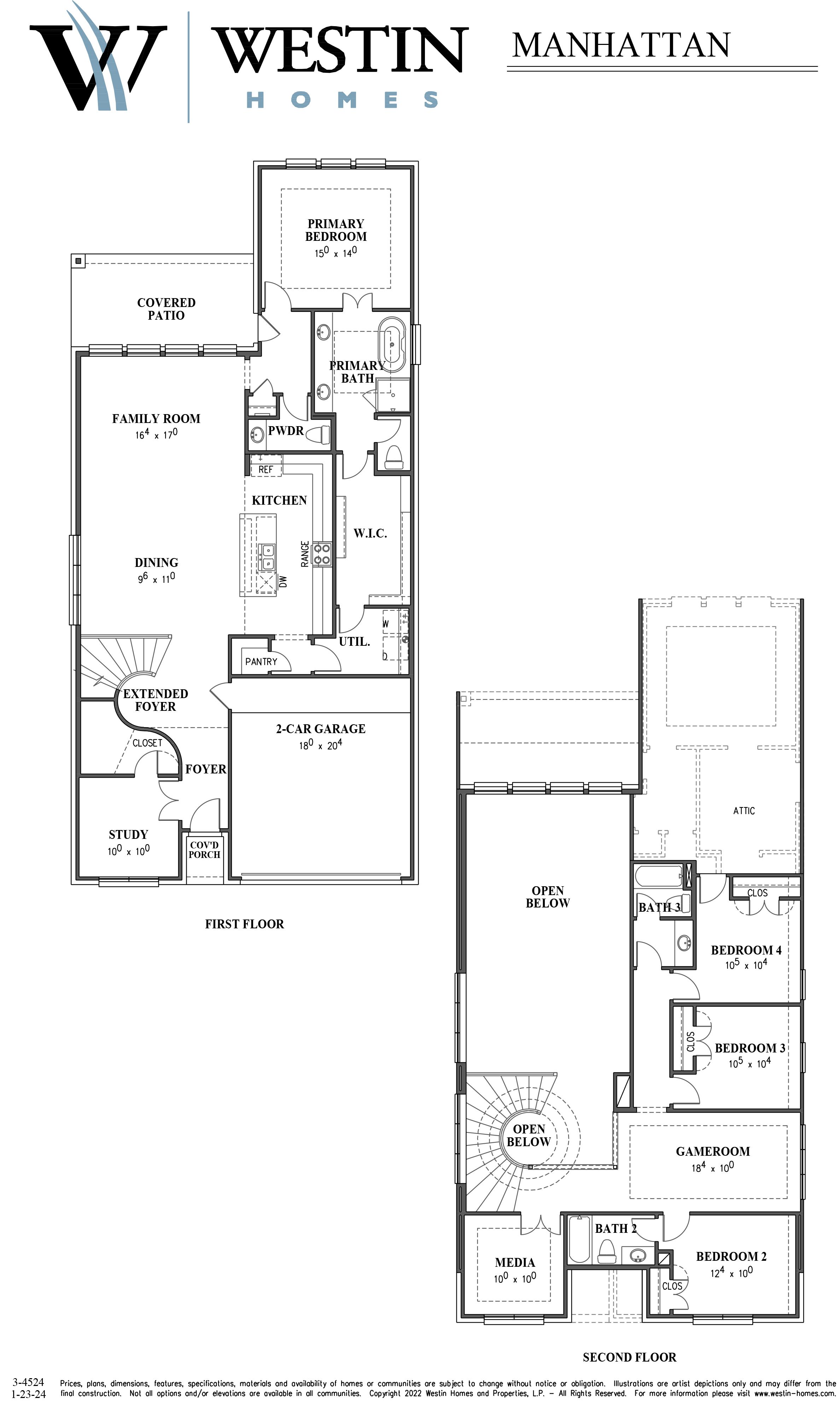 The Manhattan Floor Plan by Westin Homes