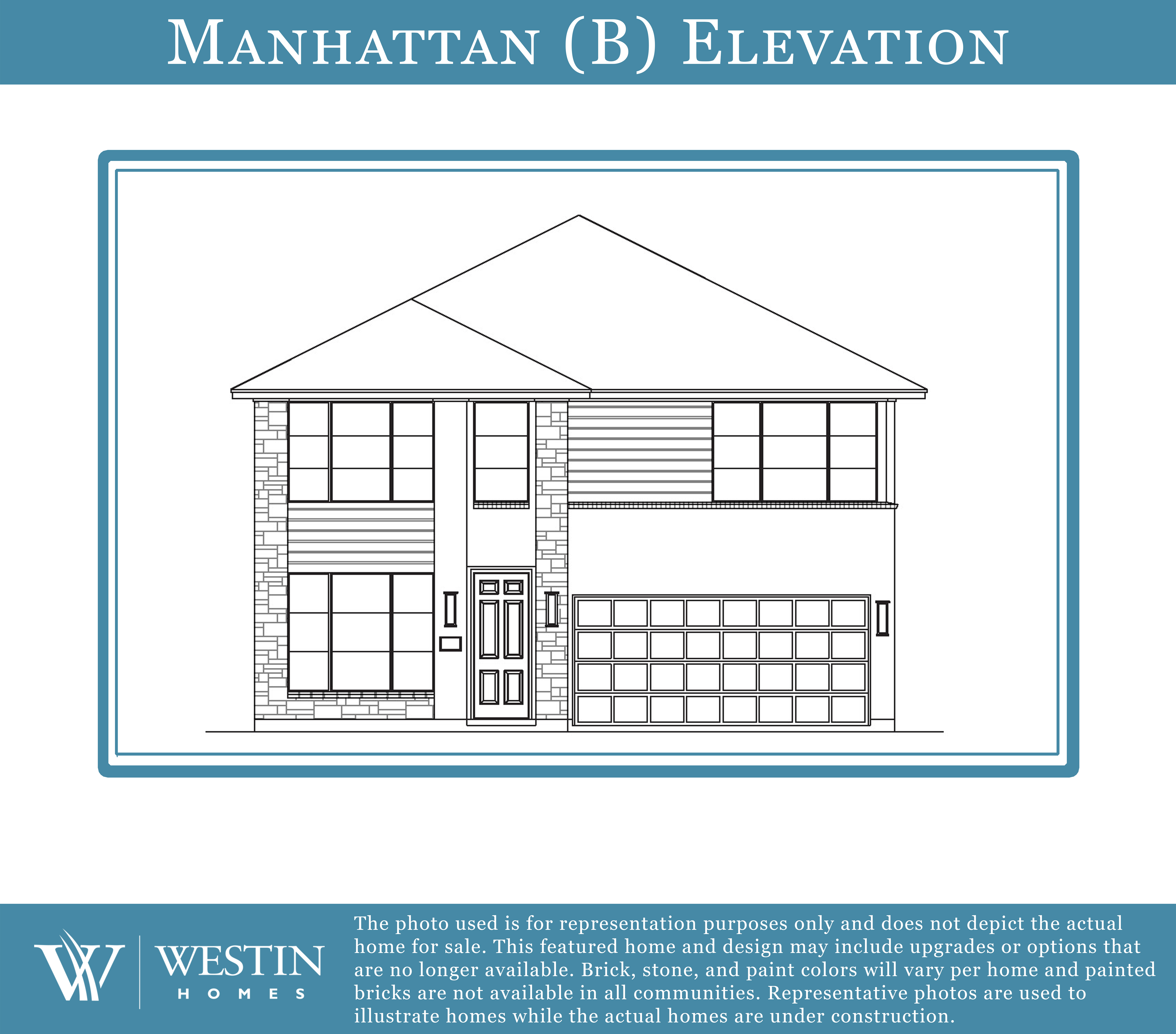 The Manhattan Elevation B by Westin Homes