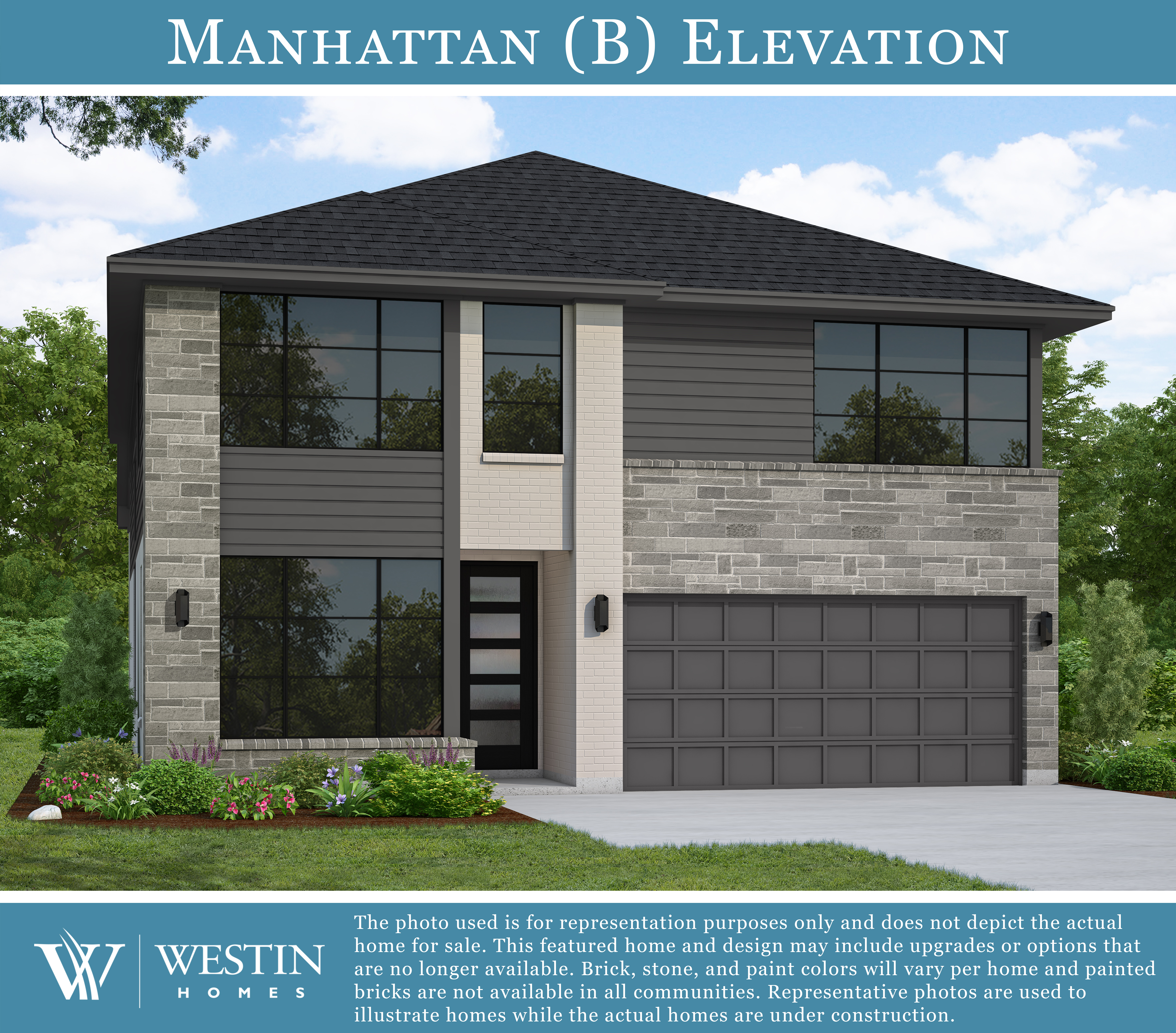 The Manhattan Elevation B by Westin Homes