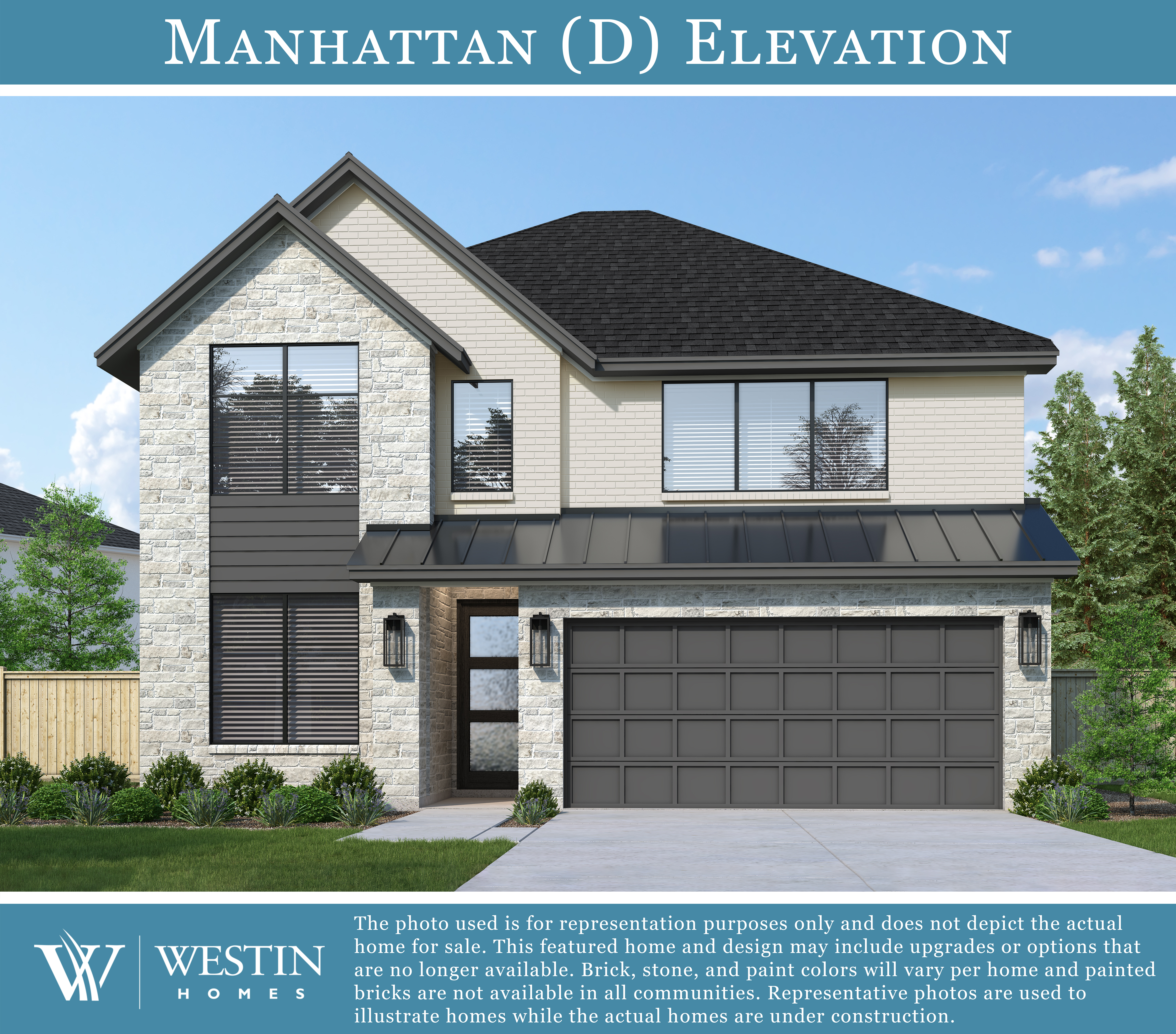 The Manhattan Elevation D by Westin Homes