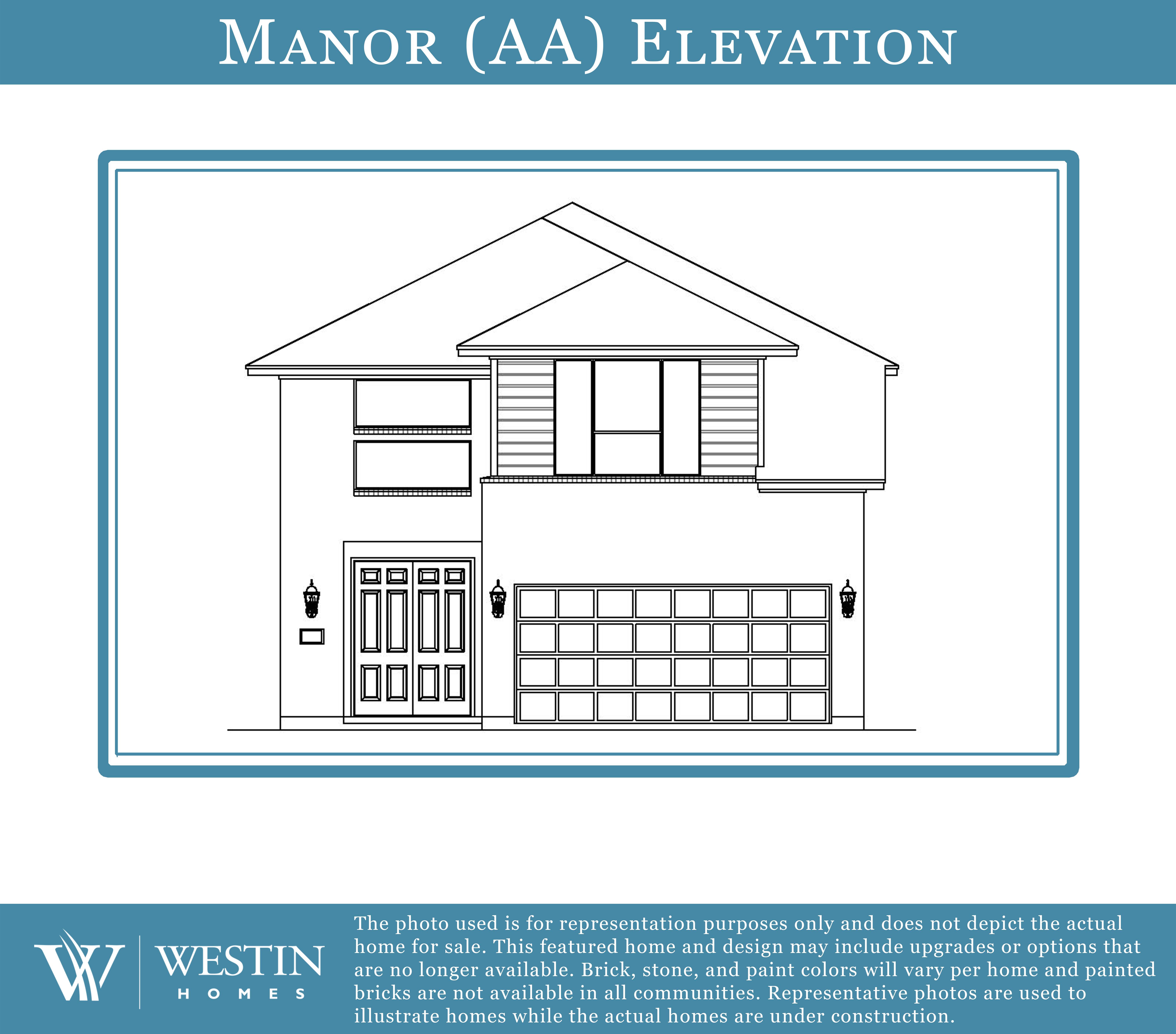 The Manor Elevation AA by Westin Homes