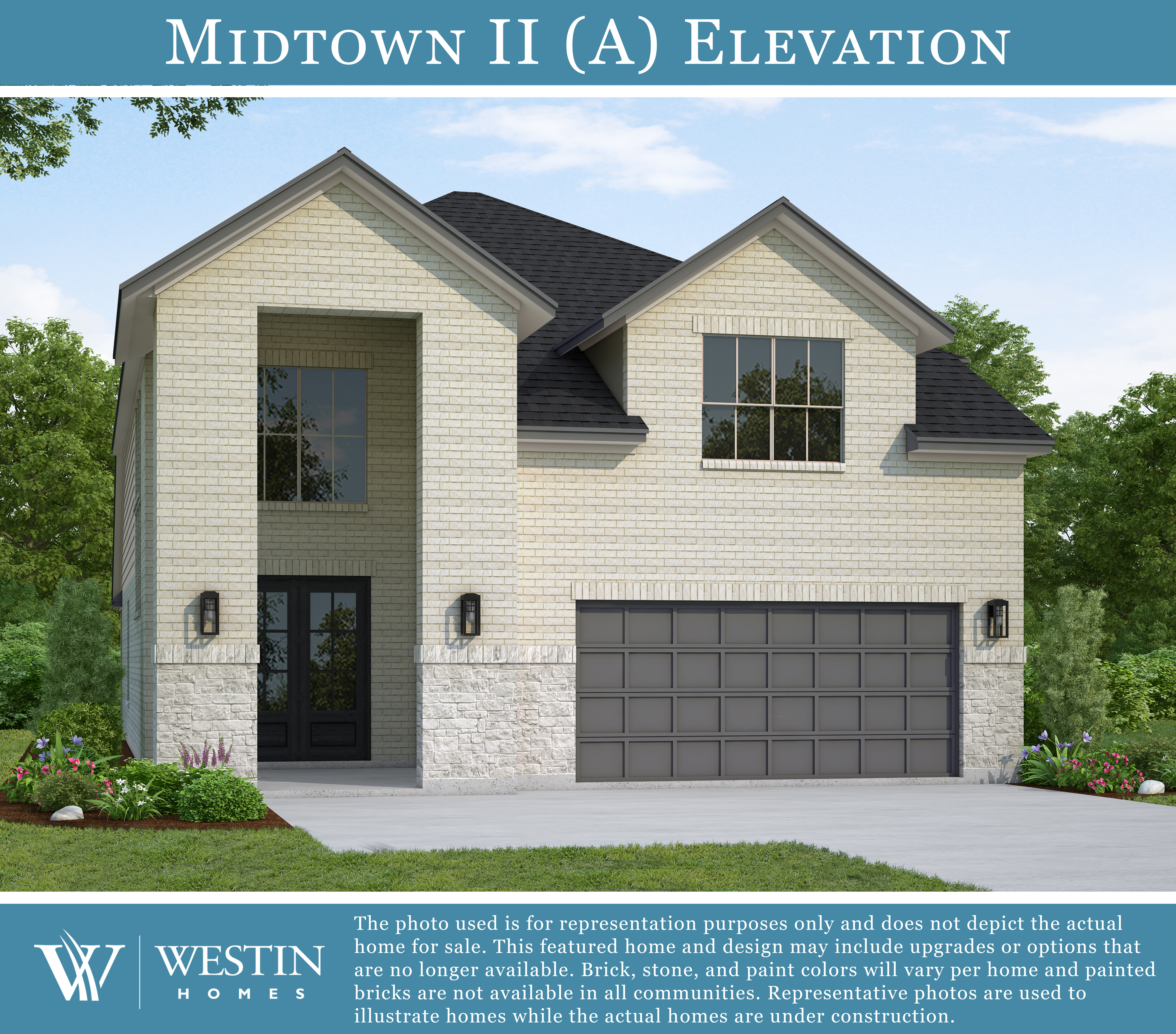 The Midtown II Elevation A by Westin Homes