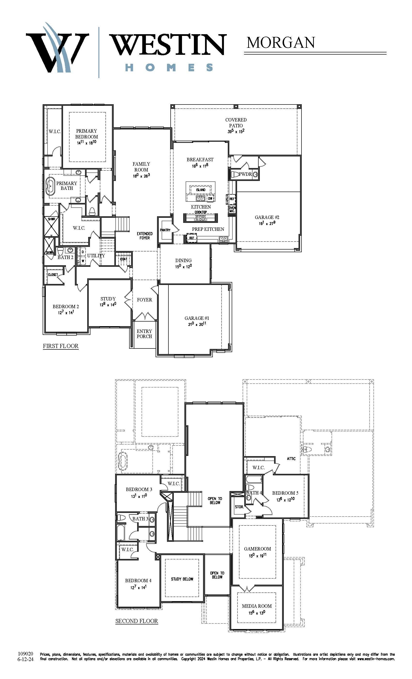 The Morgan Floor Plan by Westin Homes