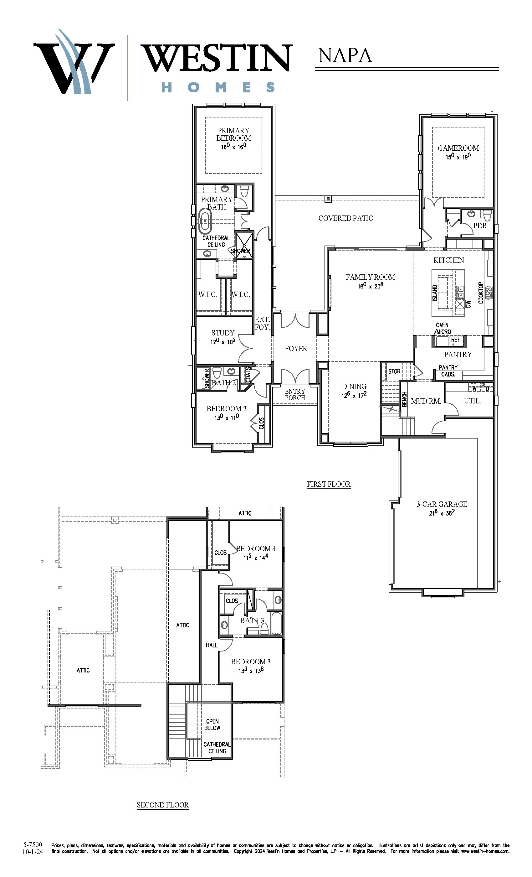 The Napa Floor Plan by Westin Homes