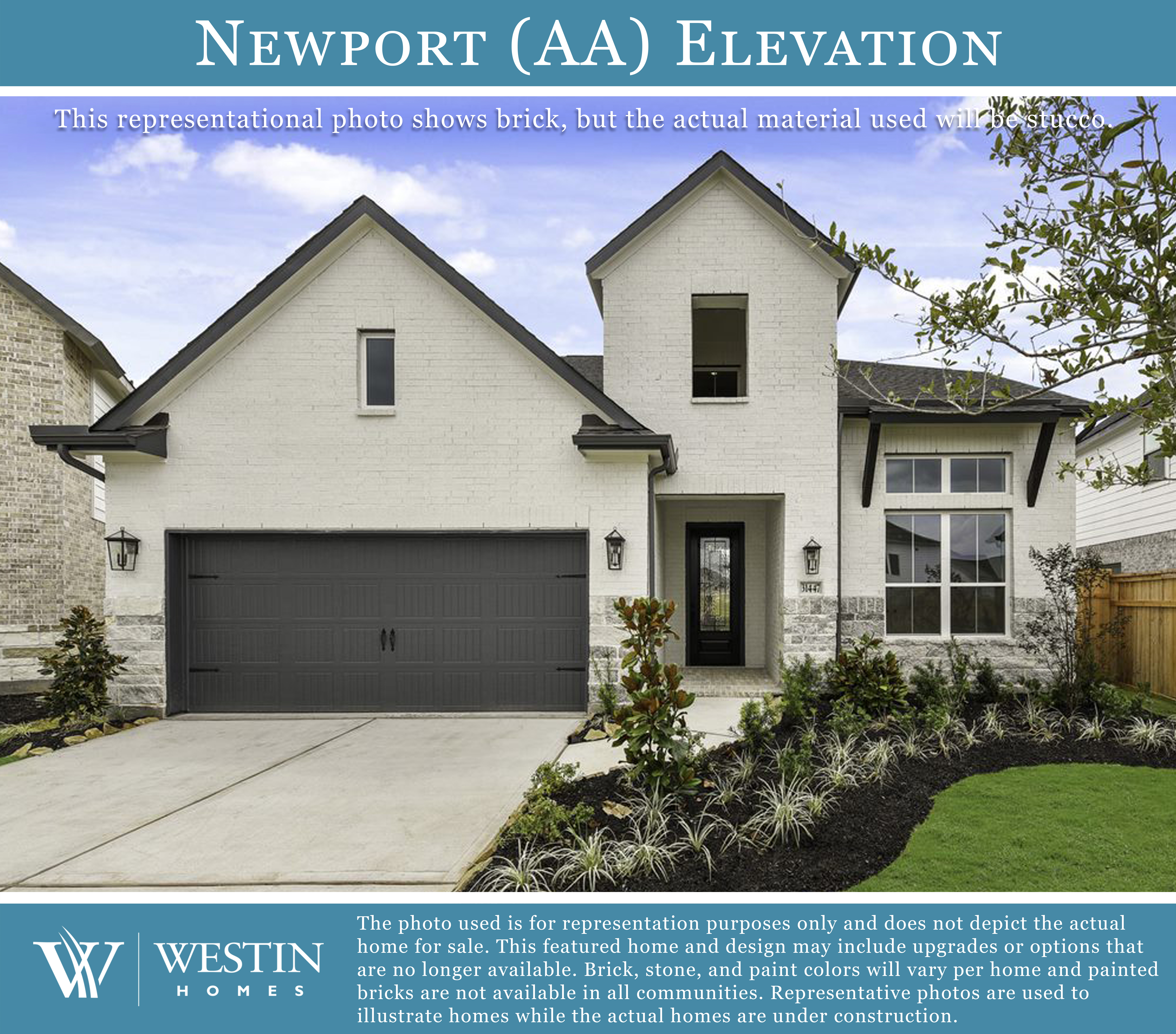 The Newport Elevation AA by Westin Homes