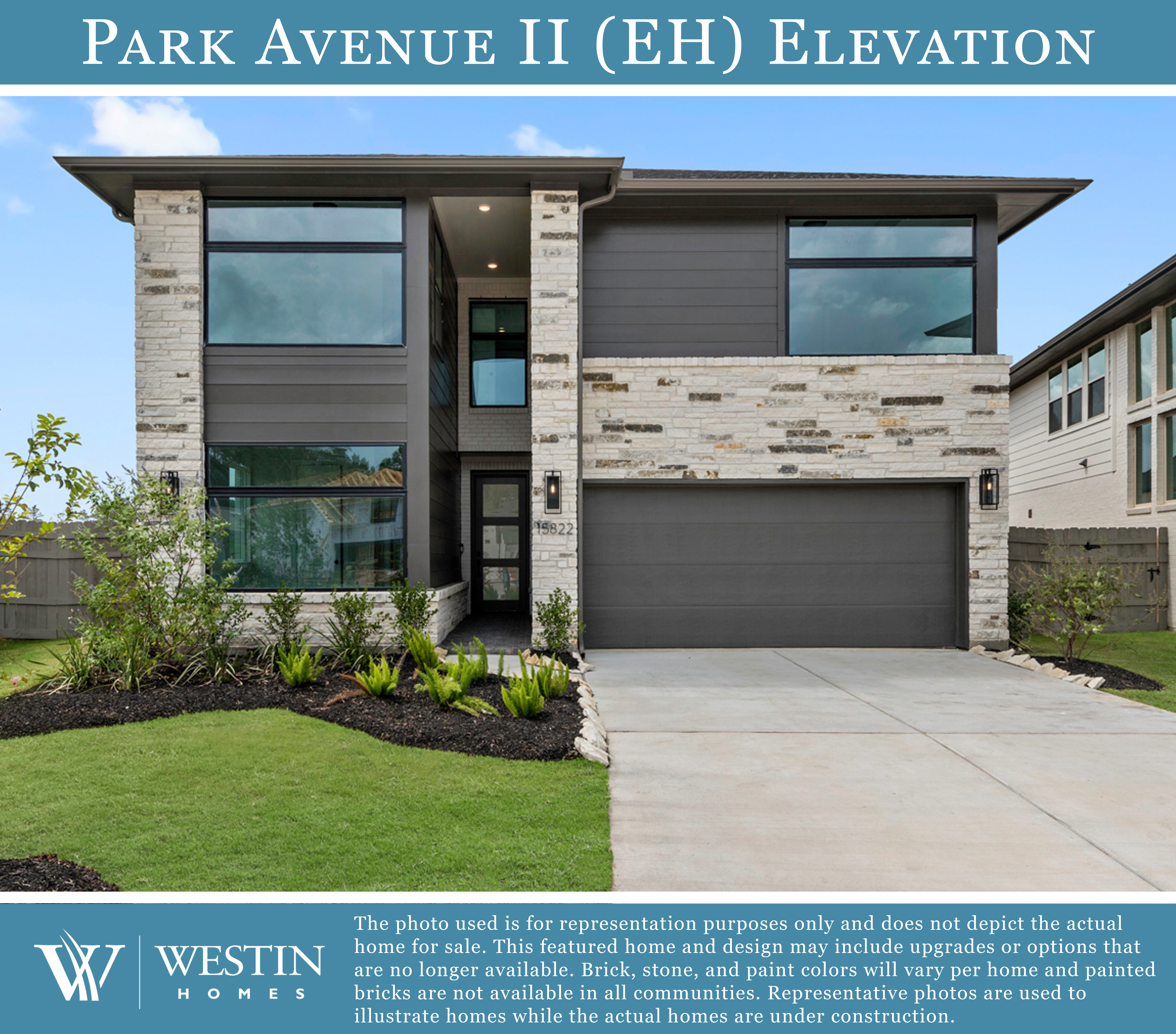 The Park Avenue II Elevation by Westin Homes