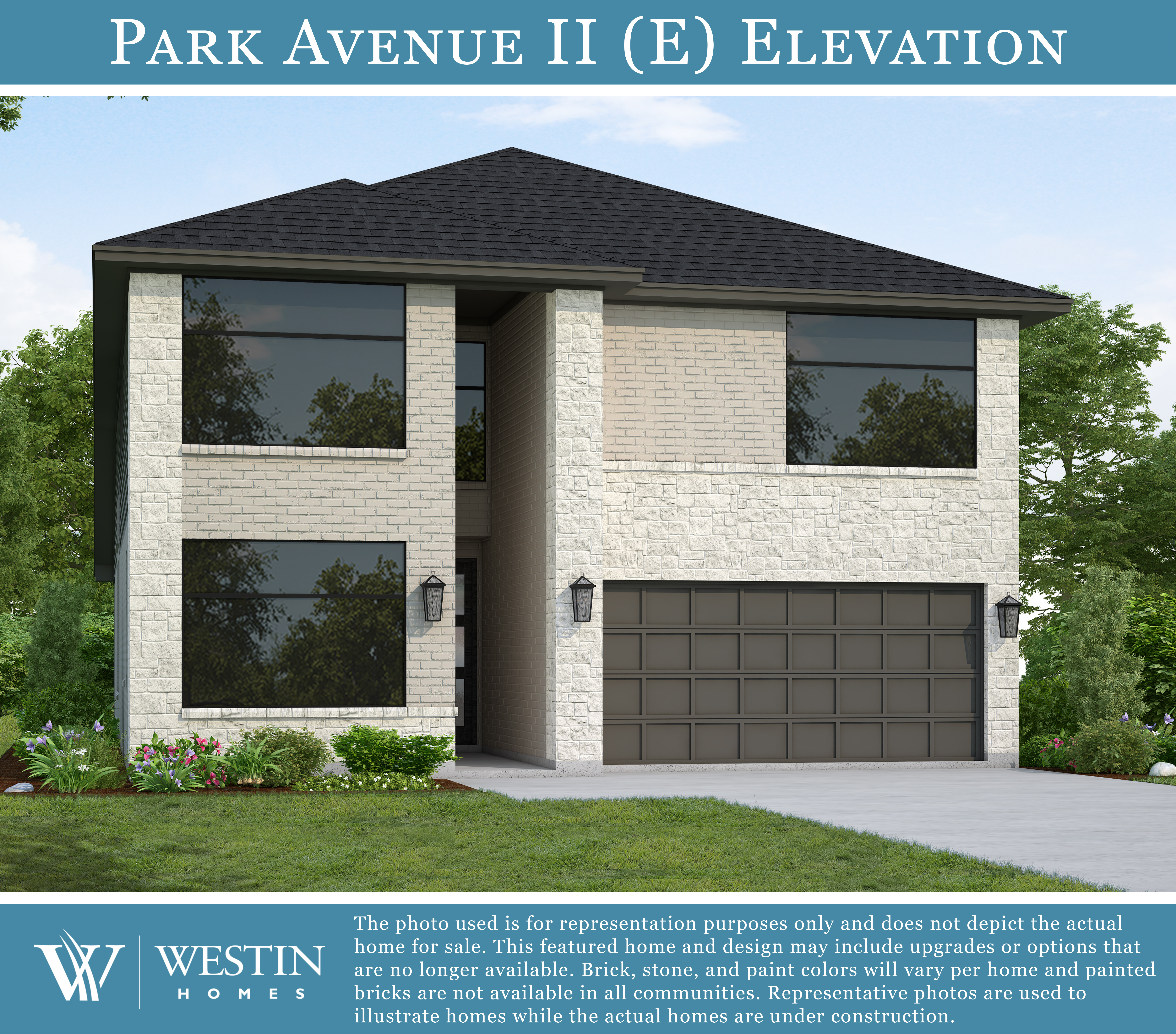 The Park Avenue II Elevation E by Westin Homes