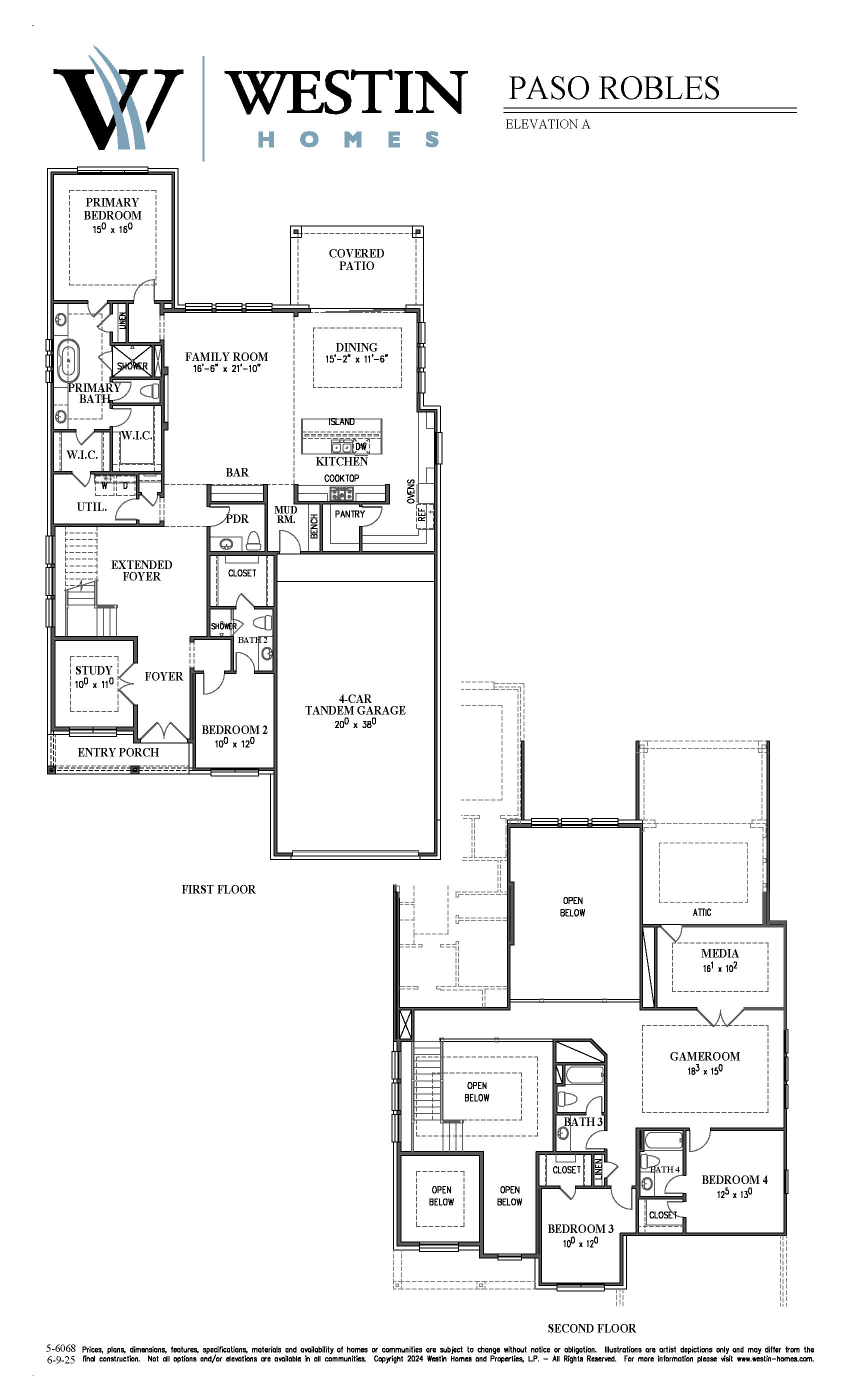 The Paso Robles Floor Plan by Westin Homes