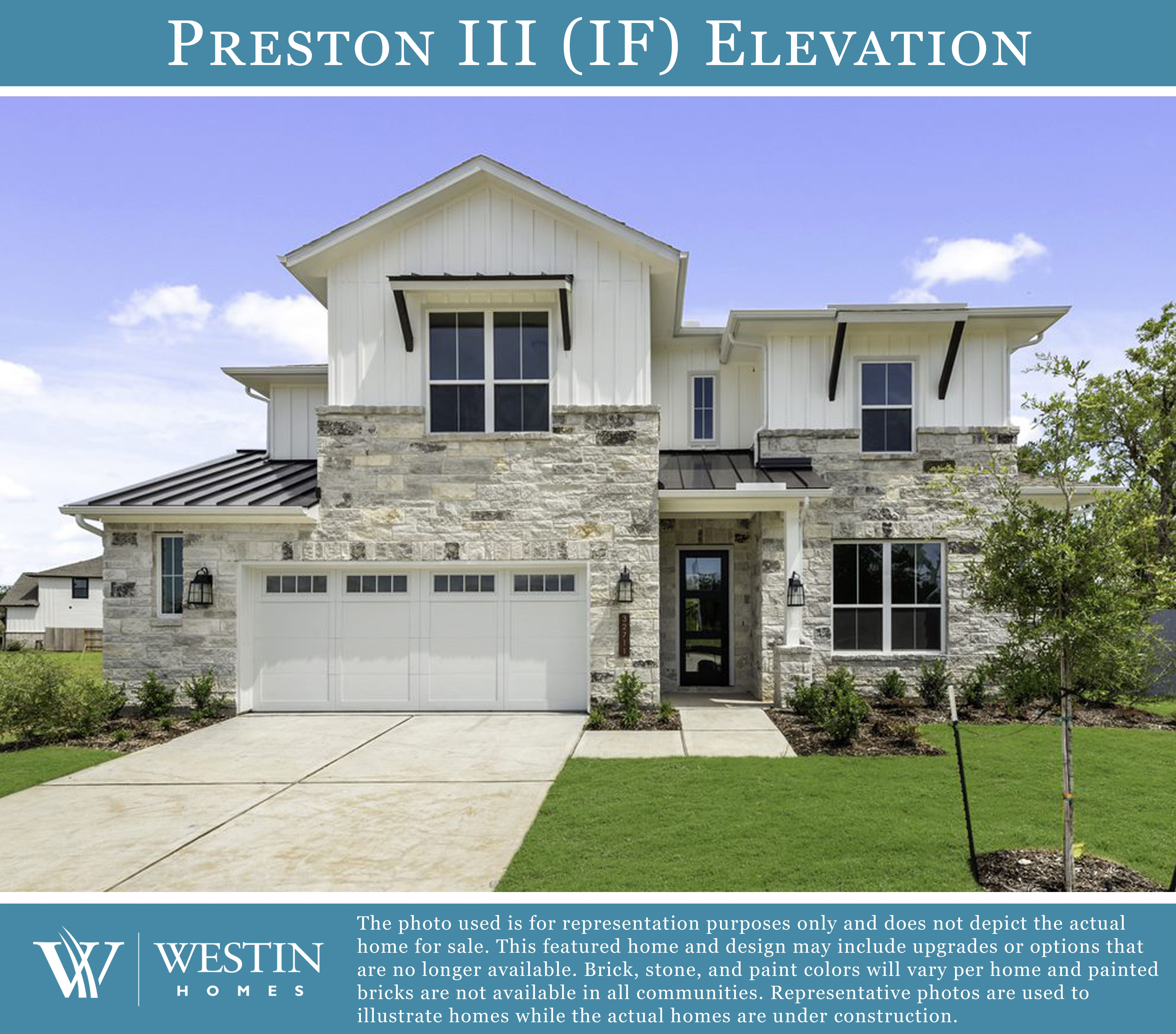 The Preston III Elevation IF by Westin Homes