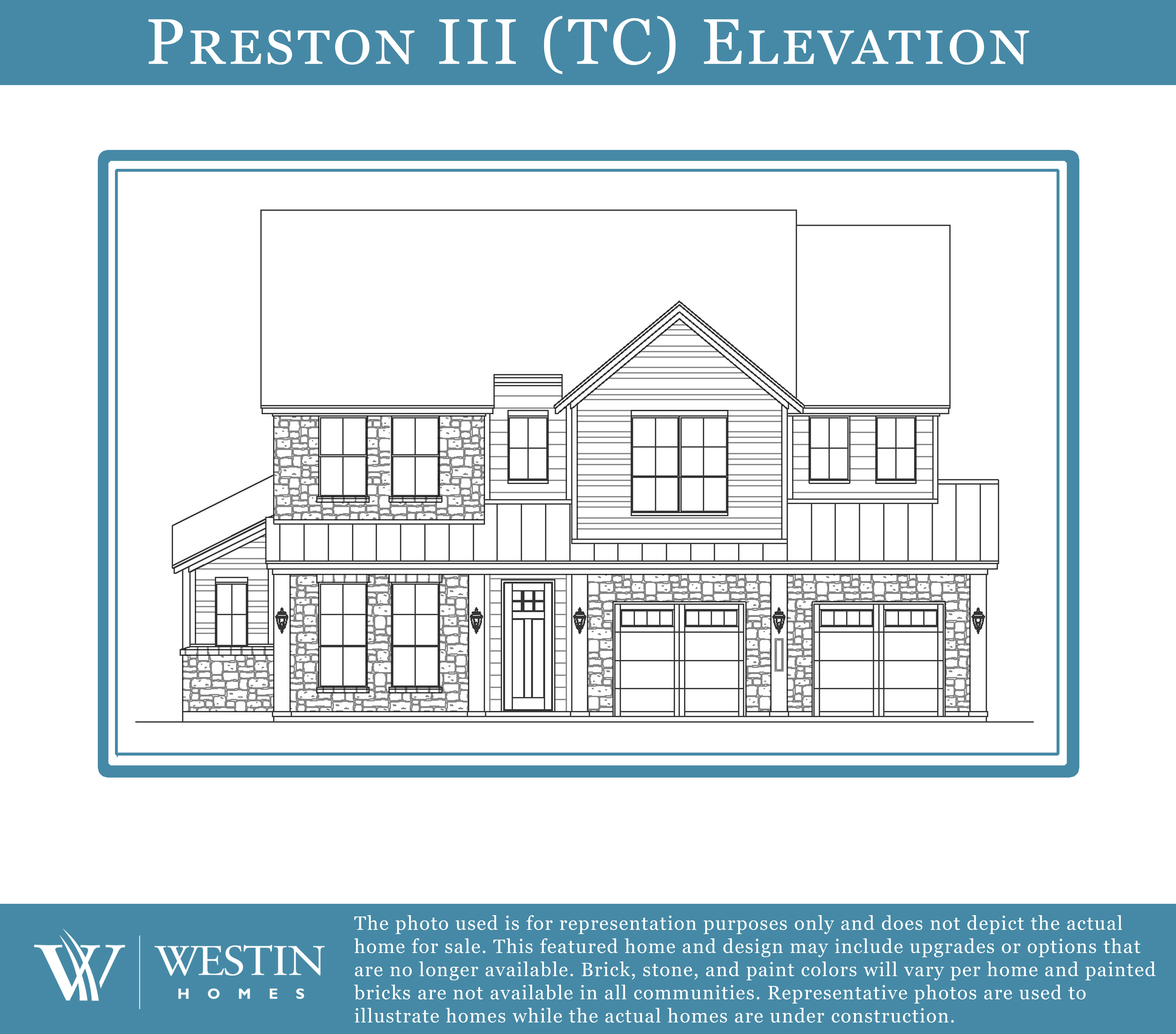 The Preston III Elevation TC by Westin Homes