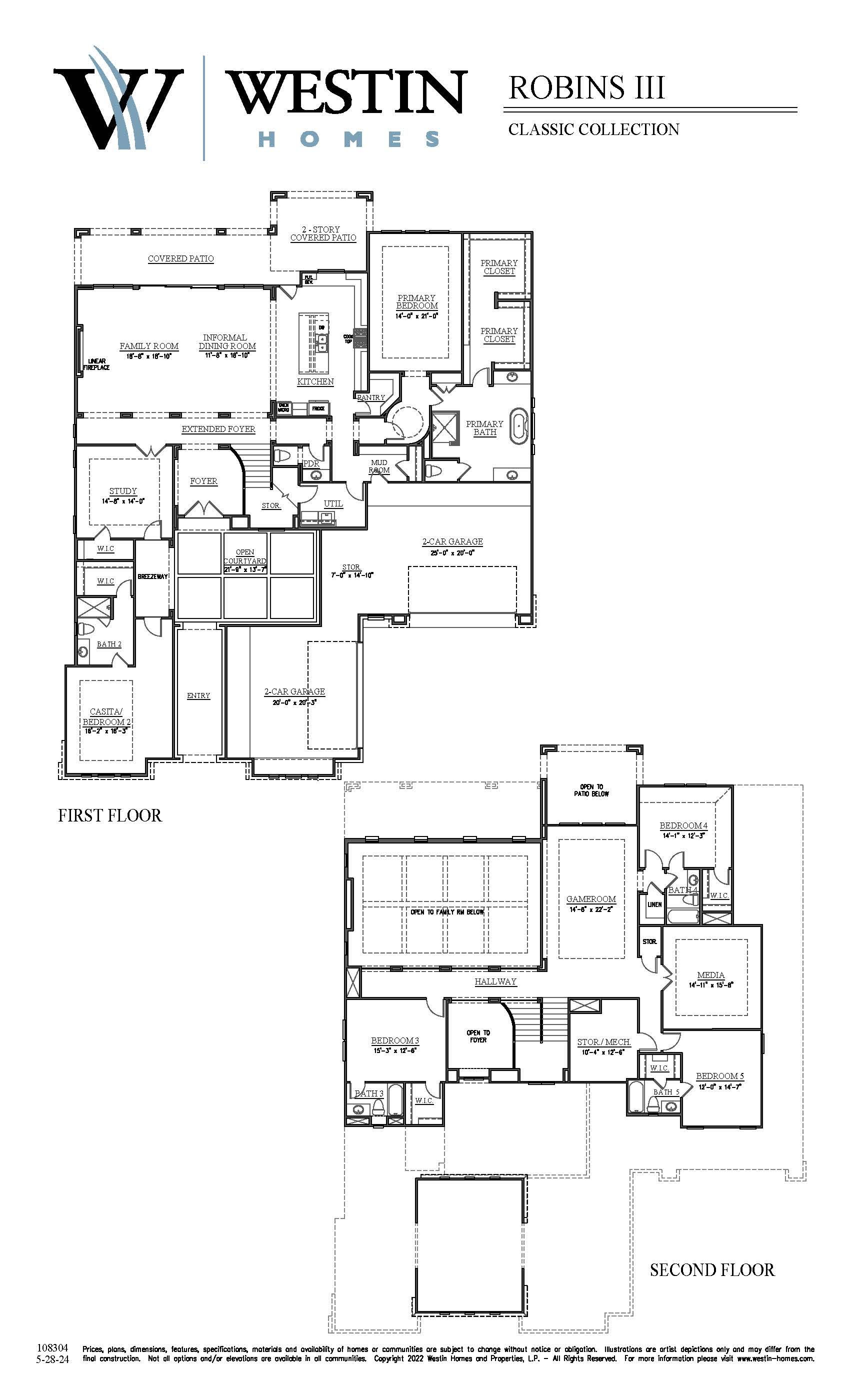 The Robins III Floor Plan by Westin Homes