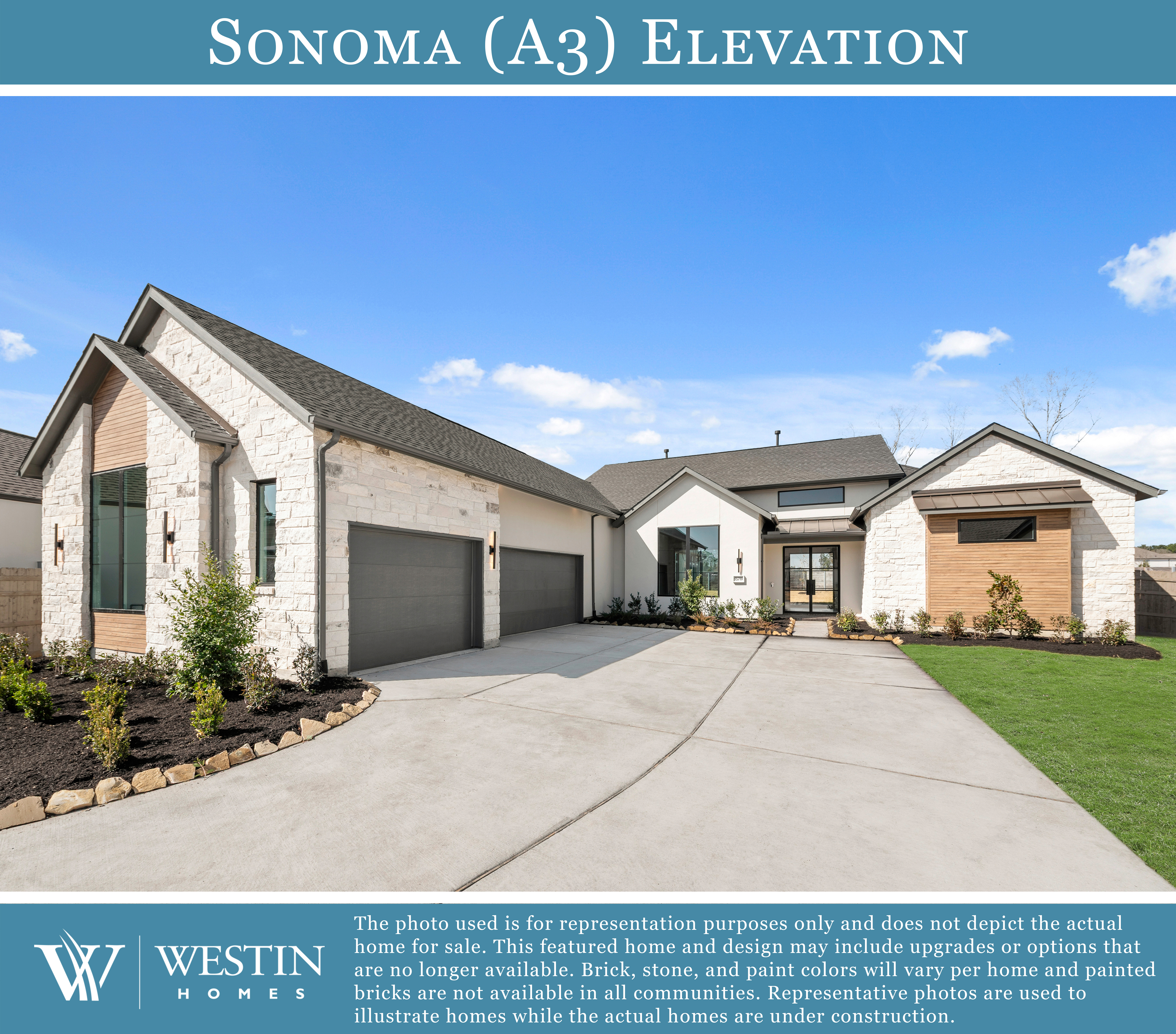 The Sonoma Elevation A3 by Westin Homes