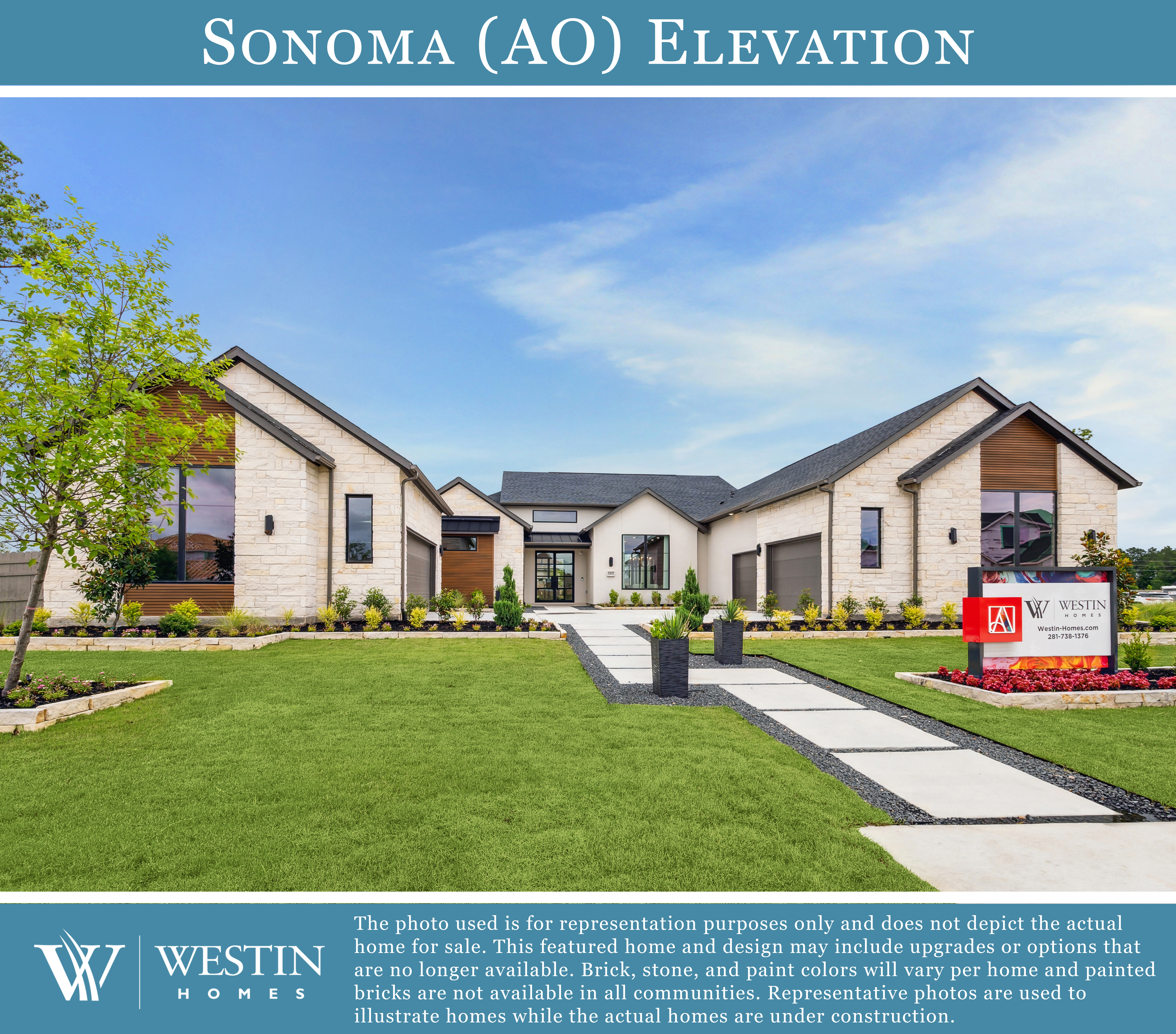 The Sonoma Elevation AO by Westin Homes
