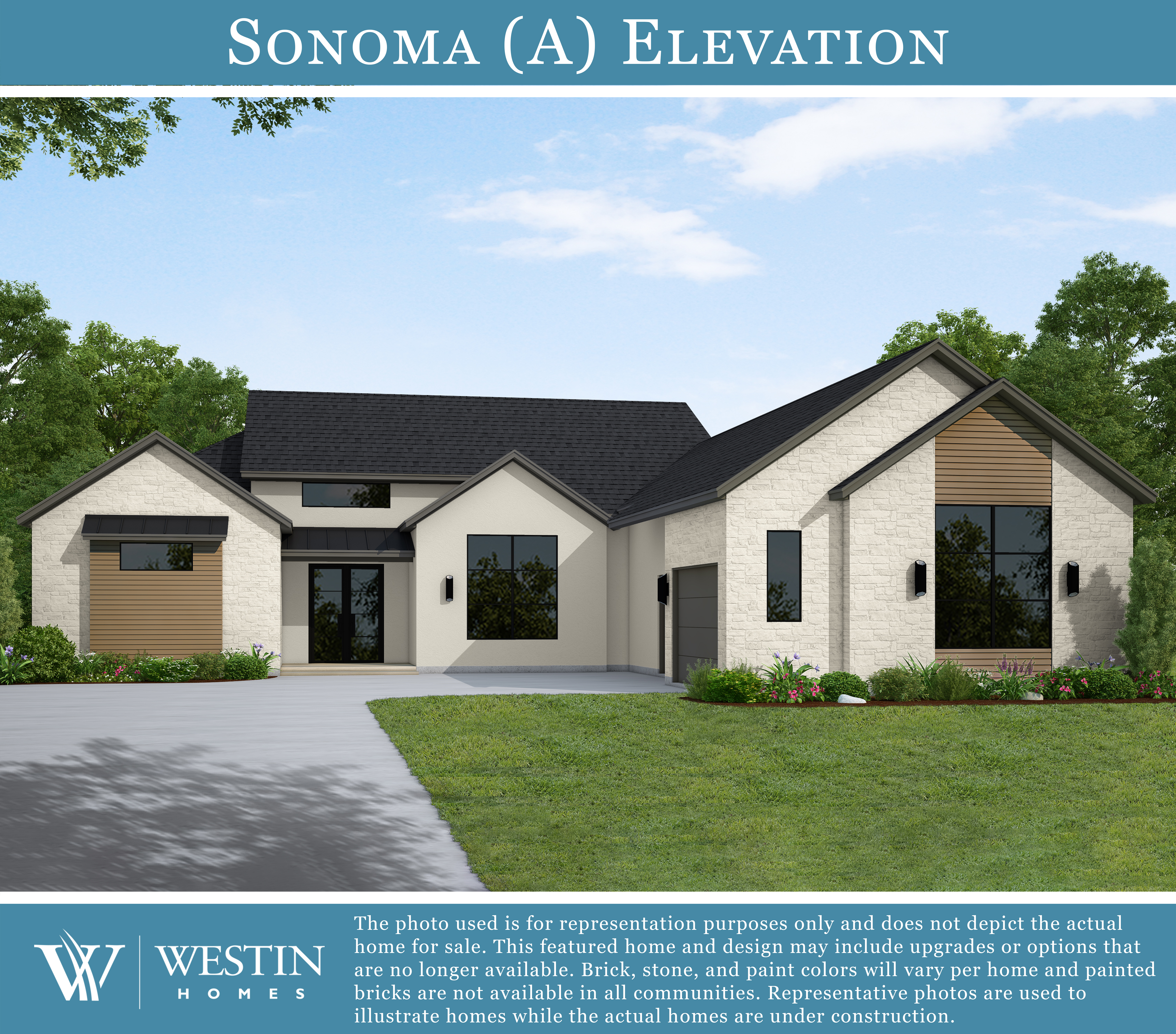 The Sonoma Elevation A by Westin Homes