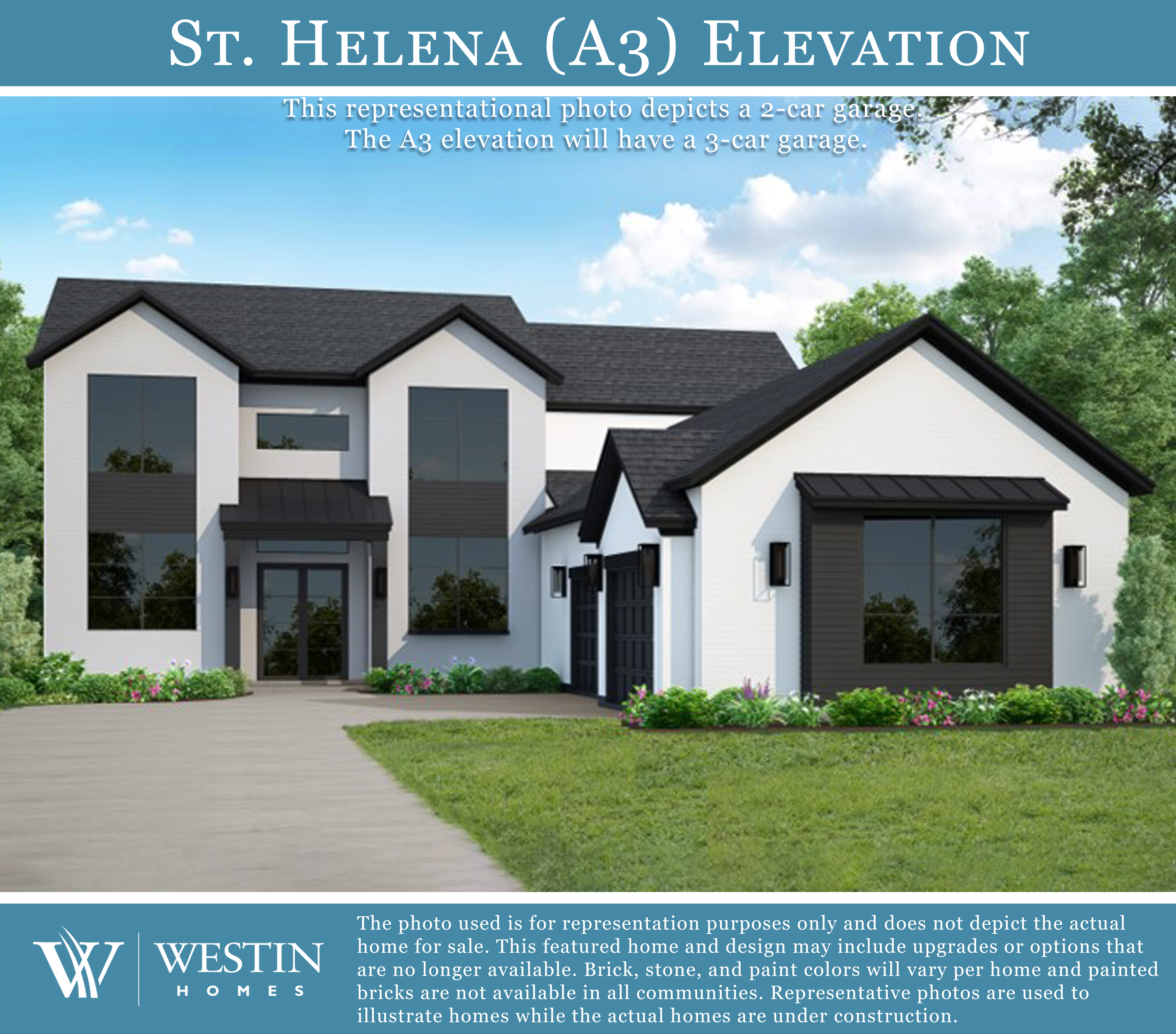 The St. Helena Elevation AN3-FB by Westin Homes
