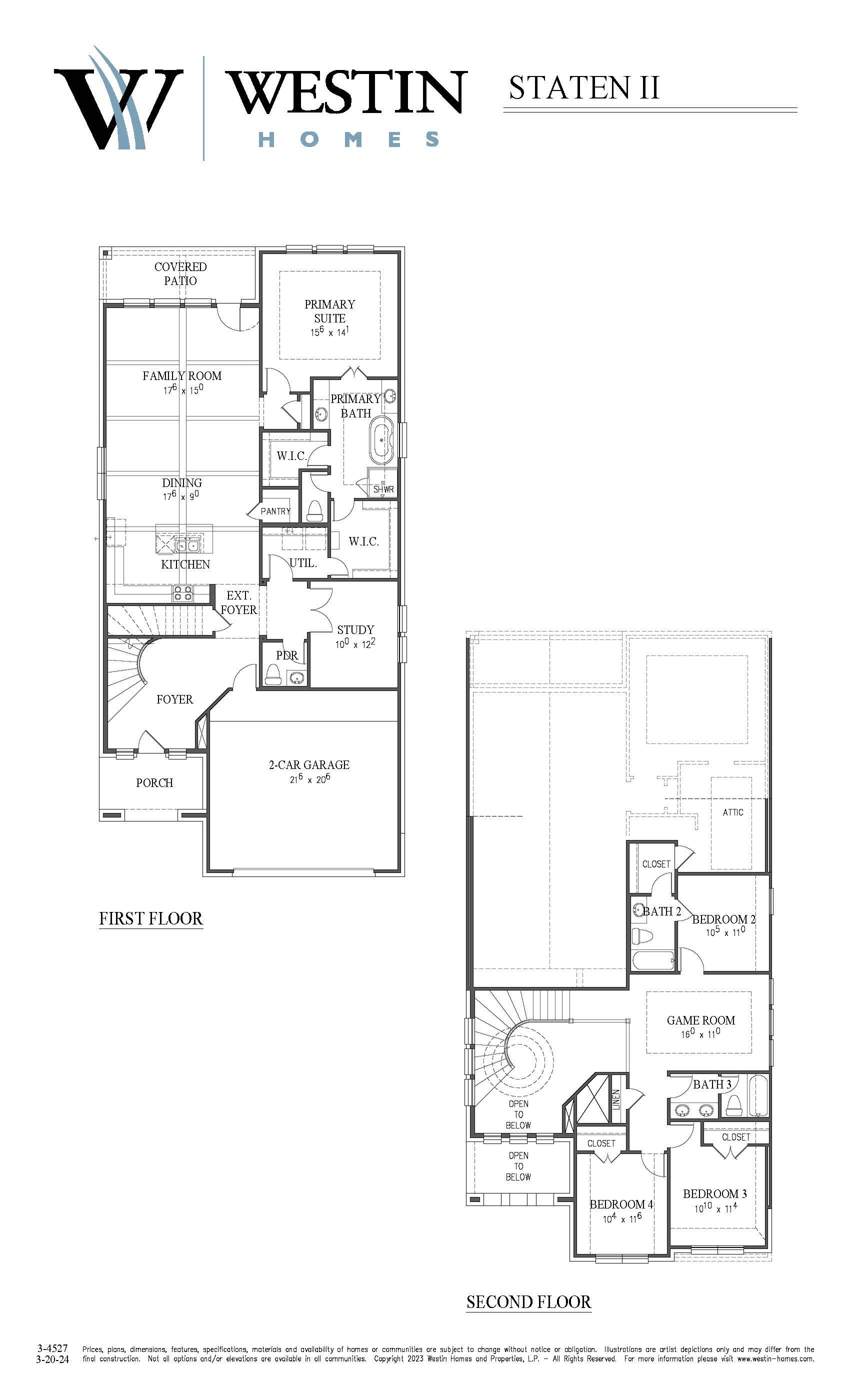 The Staten II Floor Plan by Westin Homes