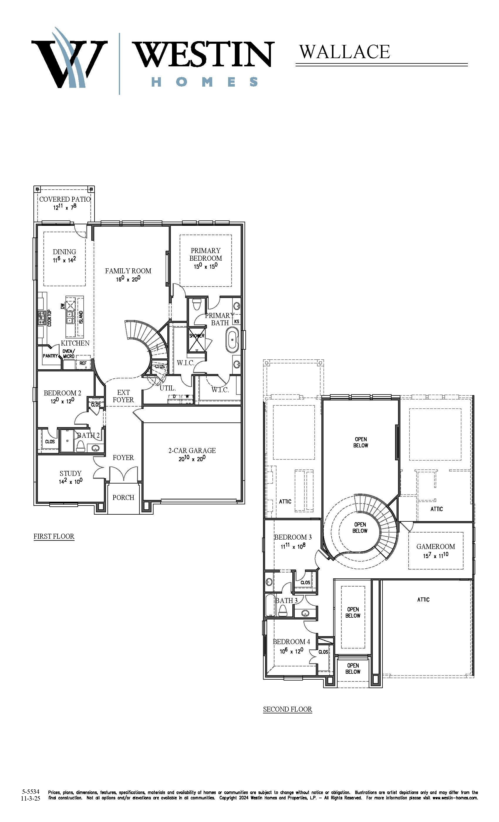The Wallace Floor Plan by Westin Homes