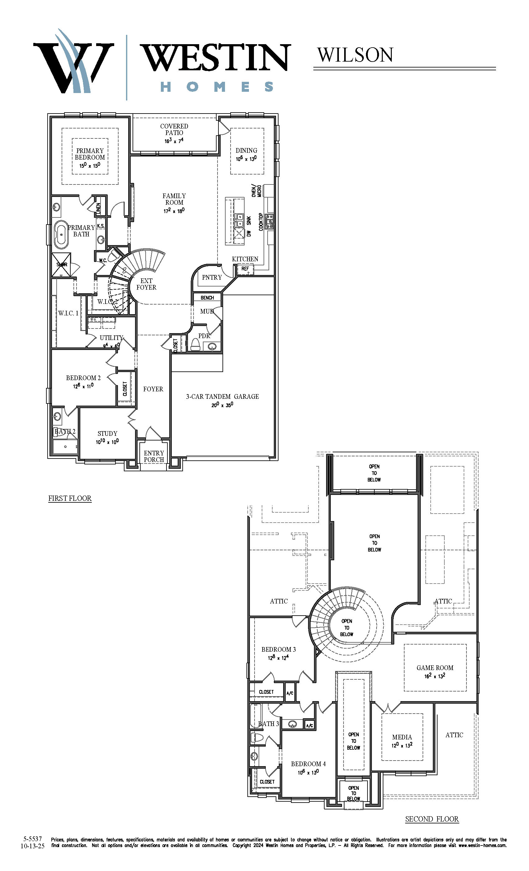 The Wilson Floor Plan by Westin Homes