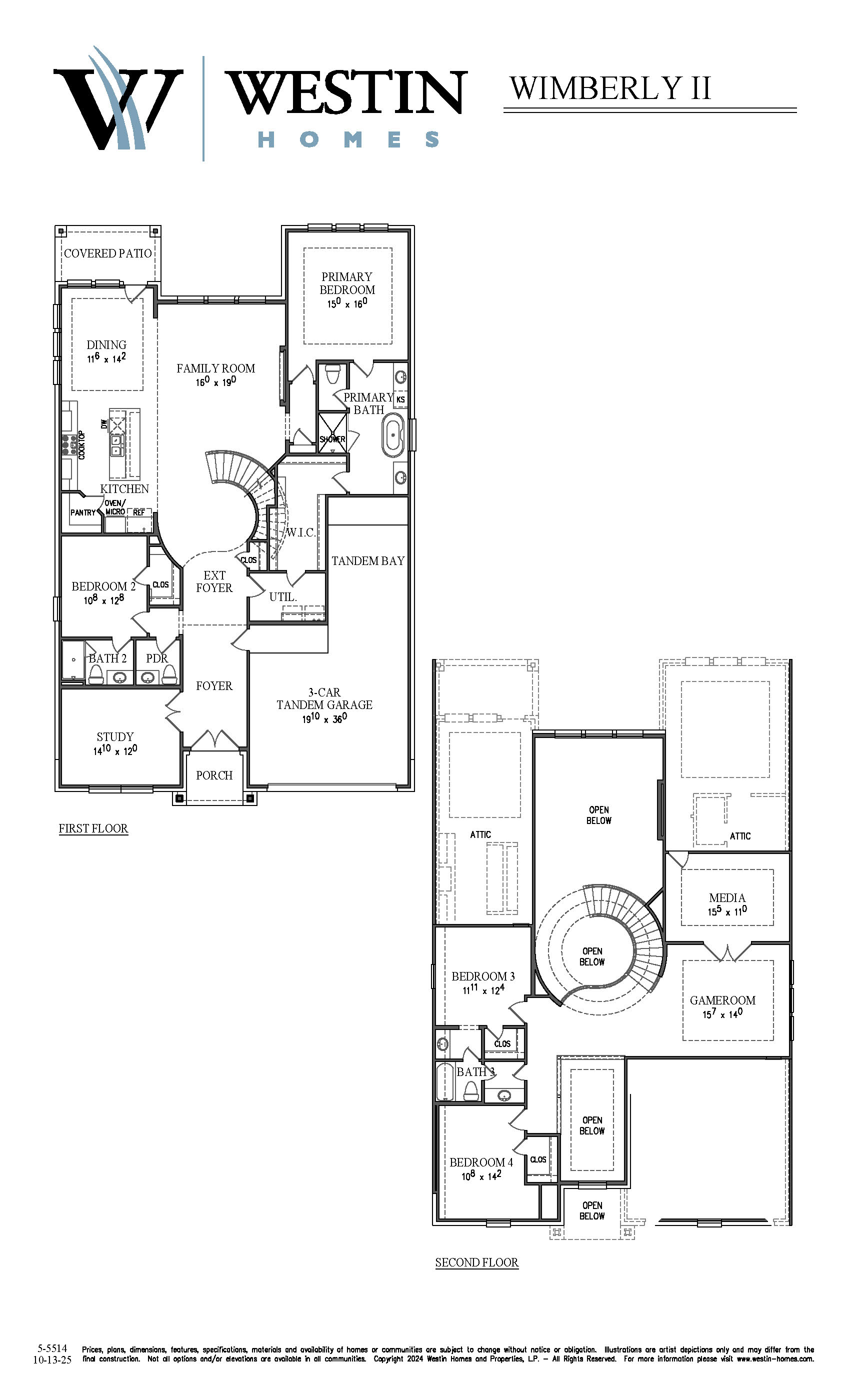 The Wimberly II Floor Plan by Westin Homes